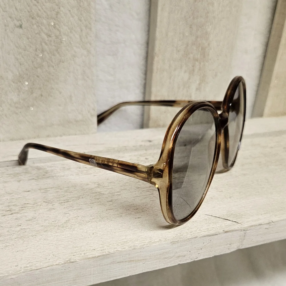 Vintage Oversized Round 70's Corning  Faux Tortoise Shell Eyeglasses 2023M Korea - Picture 4 of 10